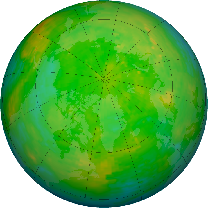 Arctic ozone map for 04 June 1993